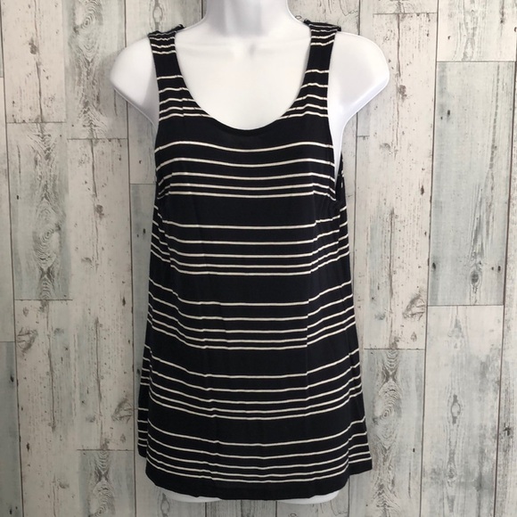 Banana Republic Navy Blue/White Tank Top Small - Picture 1 of 7